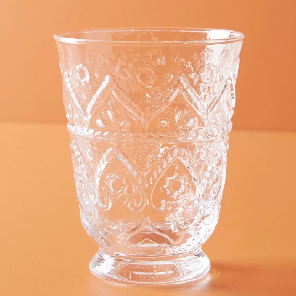 NIB Bombay Juice Glasses, Set of 4, Clear
